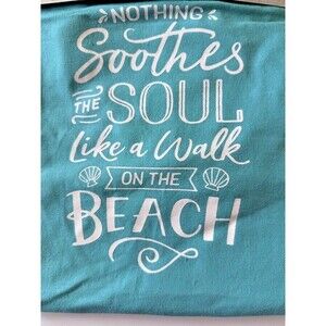 Nantucket Nautical Beach Printed Chef Apron 100% Cotton Walk On The Beach Blue